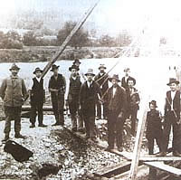 Regulierungsarbeiten um 1900