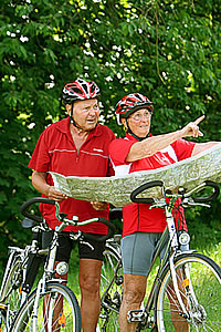 Gut gekennzeichnete Radwege führen durch das gesamte Traisental.